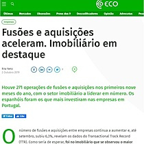 Fuses e aquisies aceleram. Imobilirio em destaque